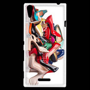 Coque Sony Xperia T3 Pêle mêle chaussures