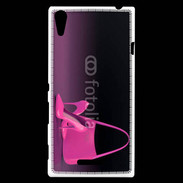 Coque Sony Xperia T3 Escarpins et sac à main rose