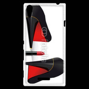 Coque Sony Xperia T3 Escarpins et tube de rouge à lèvres