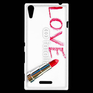 Coque Sony Xperia T3 Love avec rouge à lèvres