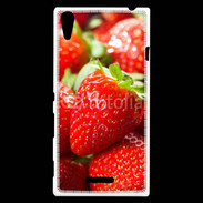 Coque Sony Xperia T3 Fraises en folie