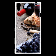 Coque Sony Xperia T3 Pain et vin rouge