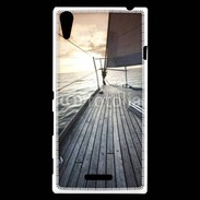 Coque Sony Xperia T3 Voilier au couché du soleil