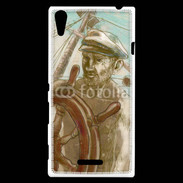 Coque Sony Xperia T3 Illustration capitaine de navire