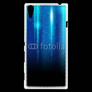 Coque Sony Xperia T3 Rideau bleu à strass