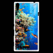 Coque Sony Xperia T3 Poisson et corail
