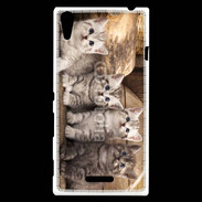 Coque Sony Xperia T3 Chaton gris 2