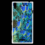Coque Sony Xperia T3 Banc de poissons bleus