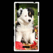 Coque Sony Xperia T3 Adorable chiot Border collie