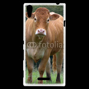 Coque Sony Xperia T3 Vache de race limousine