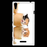 Coque Sony Xperia T3 Chaton dans des coquilles d'oeuf