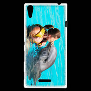 Coque Sony Xperia T3 Bisou de dauphin