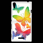 Coque Sony Xperia T3 Illustration de papillons en couleur