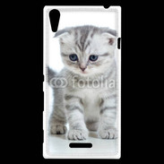 Coque Sony Xperia T3 Chaton gris en balade