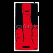 Coque Sony Xperia T3 Red hand show fuck