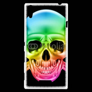 Coque Sony Xperia T3 Tête de mort couleur