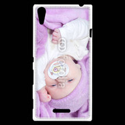 Coque Sony Xperia T3 Amour de bébé en violet