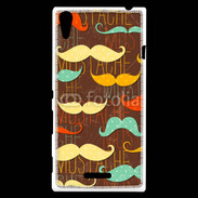 Coque Sony Xperia T3 Fond en moustache