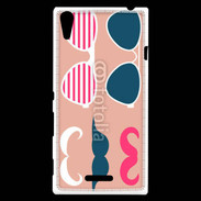 Coque Sony Xperia T3 Moustache et lunettes 5