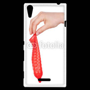 Coque Sony Xperia T3 préservatif rouge