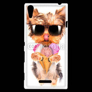Coque Sony Xperia T3 Yorkshire avec un cornet de glace
