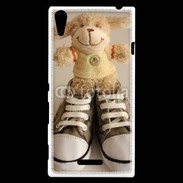 Coque Sony Xperia T3 peluche et converses