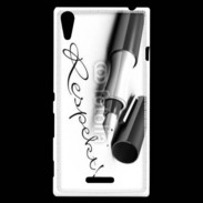 Coque Sony Xperia T3 Respect en écriture