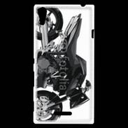 Coque Sony Xperia T3 Tuning moto noire
