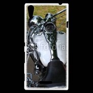 Coque Sony Xperia T3 Moto chromée
