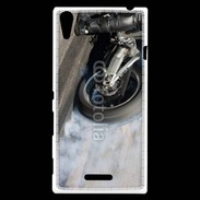 Coque Sony Xperia T3 Roue en feu dragster 8