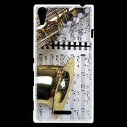 Coque Sony Xperia T3 Saxophone et partitions 15