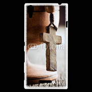 Coque Sony Xperia T3 Croix en bois 5