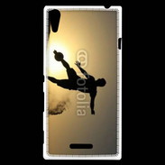 Coque Sony Xperia T3 beach soccer couché du soleil