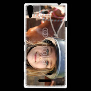 Coque Sony Xperia T3 Petite fille équitation