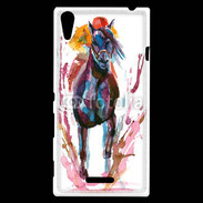 Coque Sony Xperia T3 Equitation en peinture 10