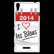 Coque Sony Xperia T3 J'aime les bleus 2014