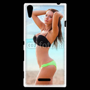 Coque Sony Xperia T3 Belle femme à la plage 10