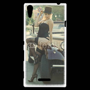 Coque Sony Xperia T3 Femme rétro et sexy