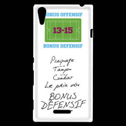 Coque Sony Xperia T3 Plaquage Bonus offensif-défensif Blanc