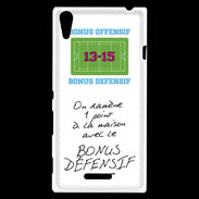 Coque Sony Xperia T3 1 point bonus offensif-défensif Blanc
