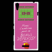 Coque Sony Xperia T3 Merci l'arbitre Bonus offensif-défensif Rose