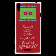 Coque Sony Xperia T3 Plaquage Bonus offensif-défensif Rouge