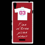 Coque Sony Xperia T3 Pilier droit Bonus offensif-défensif Rouge