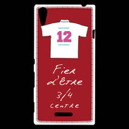 Coque Sony Xperia T3 3/4 centre G Bonus offensif-défensif Rouge