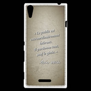 Coque Sony Xperia T3 Public génie Sepia Citation Oscar Wilde