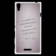 Coque Sony Xperia T3 Public génie Rose Citation Oscar Wilde
