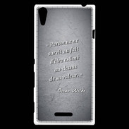 Coque Sony Xperia T3 Survie valeur Noir Citation Oscar Wilde