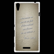 Coque Sony Xperia T3 Survie valeur Sepia Citation Oscar Wilde