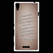 Coque Sony Xperia T3 Sympathiser Rouge Citation Oscar Wilde