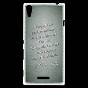 Coque Sony Xperia T3 Sympathiser Vert Citation Oscar Wilde